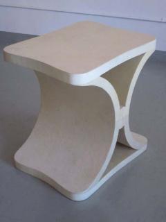 French Modern Neoclassical Parchment End or Side Table Jean Michel Frank - 1860931