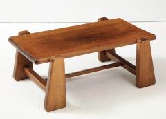 French Modern Oak Coffee Table France 1960 70 - 2267745