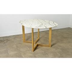 French Modern Oval Marble Dining Table - 4277652