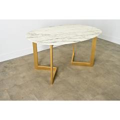 French Modern Oval Marble Dining Table - 4277666