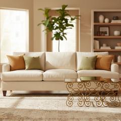 French Moderne Gilded Iron Set of Three Nesting Tables ca 1950s - 4502733