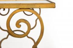 French Moderne Gilded Iron Set of Three Nesting Tables ca 1950s - 4502738