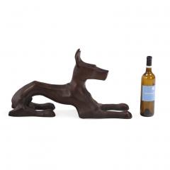 French Modernist Bronze Sculpture of a Stylized Dog C 1940  - 4720497