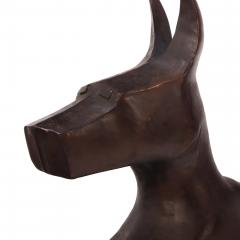 French Modernist Bronze Sculpture of a Stylized Dog C 1940  - 4720499