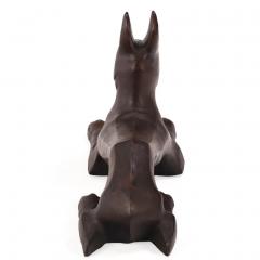 French Modernist Bronze Sculpture of a Stylized Dog C 1940  - 4720501