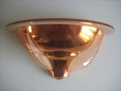French Modernist FOUR sconces in copper and glass - 3117815