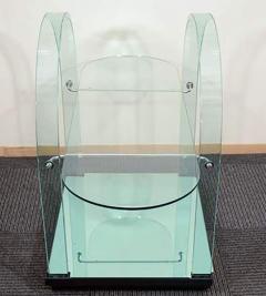 French Modernist Glass and Mirror Serving Cart - 429558