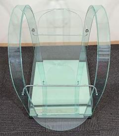 French Modernist Glass and Mirror Serving Cart - 429560