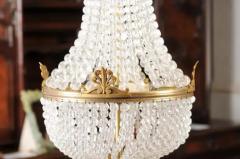 French Napol on III 1850s Montgolfi re Crystal and Brass Two Light Chandelier - 3547461