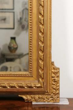 French Napol on III 1870s Carved Giltwood Mirror with Hunting Trophy Crest - 3538416