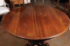 French Napol on III Walnut Pedestal Table with Carved Feet from the 1850s - 3416930