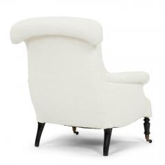 French Napoleon III Armchair in White Boucle - 3370151