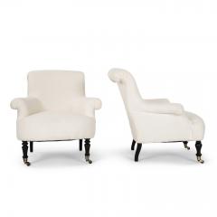 French Napoleon III Armchair in White Boucle - 3416044