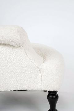 French Napoleon III Armchair in White Boucle - 3416057