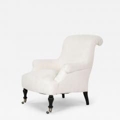 French Napoleon III Armchair in White Boucle - 3416463