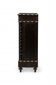 French Napoleon III Bone and Wood Floral Inlaid Credenza Cabinet - 4170566
