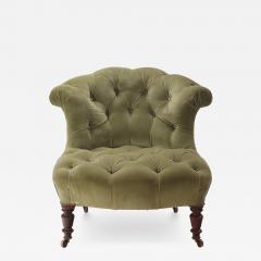 French Napoleon III Boudoir Chair C 1860 - 4619305