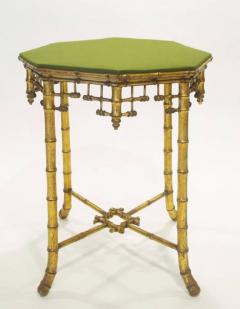 French Napoleon III Giltwood Faux Bamboo Table circa 1870 - 1215747