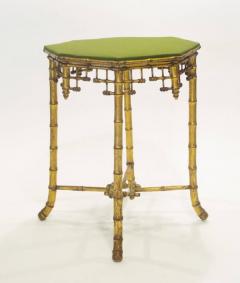 French Napoleon III Giltwood Faux Bamboo Table circa 1870 - 1215749