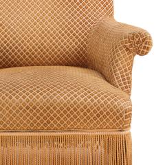 French Napoleon III Library Chair Resting on Ebonized Turned Feet C 1860 - 4770284