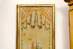 French Napoleon III Period Painted Decorative Panels with Bouquets circa 1860 - 3420242