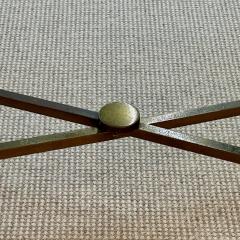 French Neo Classical Glass Top Coffee Table Mid Century Modern PE Guerin Style - 3418249