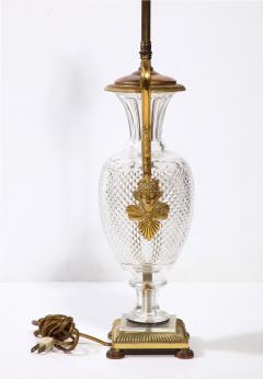 French Neoclassic Crystal Bronze Lamp - 2889587