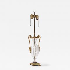 French Neoclassic Crystal Bronze Lamp - 2891135