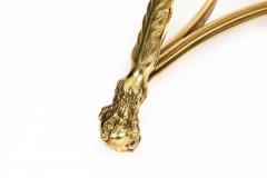 French Neoclassical Bronze Rooster Marble Side Table Gueridon - 4462390