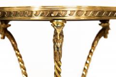 French Neoclassical Bronze Rooster Marble Side Table Gueridon - 4462391