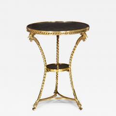 French Neoclassical Bronze Rooster Marble Side Table Gueridon - 4464262