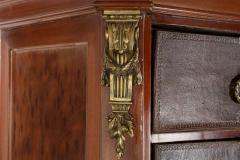 French Neoclassical Leather and Mahogany Cartonnier 19th Century - 702391