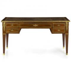 French Neoclassical Ormolu Mounted Mahogany Bureau Plat 19th Century - 698706