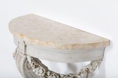 French Neoclassical Painted Marble Console Table - 2642639