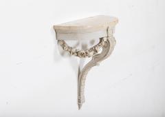 French Neoclassical Painted Marble Console Table - 2642641