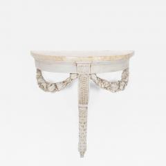 French Neoclassical Painted Marble Console Table - 2649289