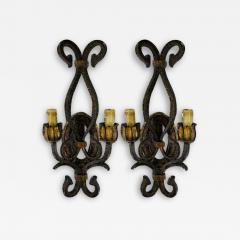 French Neoclassical Style Gilded Metal Wall Sconce a Pair - 2901940