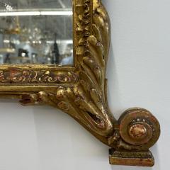 French Neoclassical Style Giltwood Wall Console Mirror with Oval Artwork - 3295037