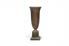 French Neoclassical Tall Brass Vases with Swirl Design - 4670000