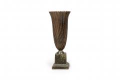 French Neoclassical Tall Brass Vases with Swirl Design - 4670001