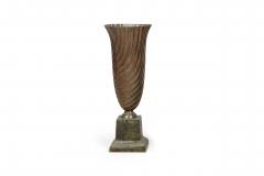 French Neoclassical Tall Brass Vases with Swirl Design - 4670002