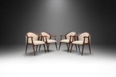 French Oak Art Deco Chairs in Taupe Boucl France 1930s - 3385763