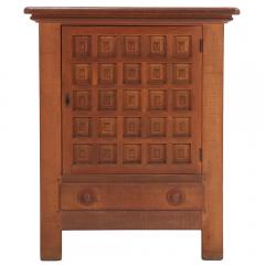 French Oak Brutalist Style Cabinet C 1960  - 4788002