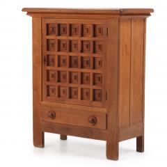 French Oak Brutalist Style Cabinet C 1960  - 4788016