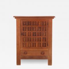French Oak Brutalist Style Cabinet C 1960  - 4789706