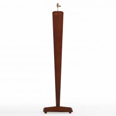 French Oak Floor Lamp in Angular Form C 1940  - 4597595