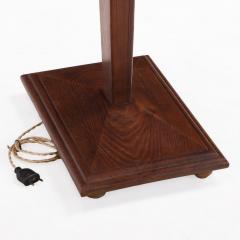 French Oak Floor Lamp in Angular Form C 1940  - 4597598