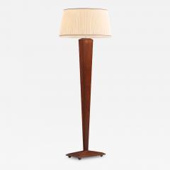 French Oak Floor Lamp in Angular Form C 1940  - 4597627
