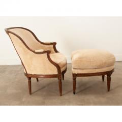 French Oak Louis XVI Style Bergere Ottoman - 3292970