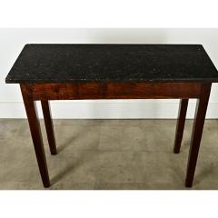 French Oak Patisserie Table with Marble Top - 3856223